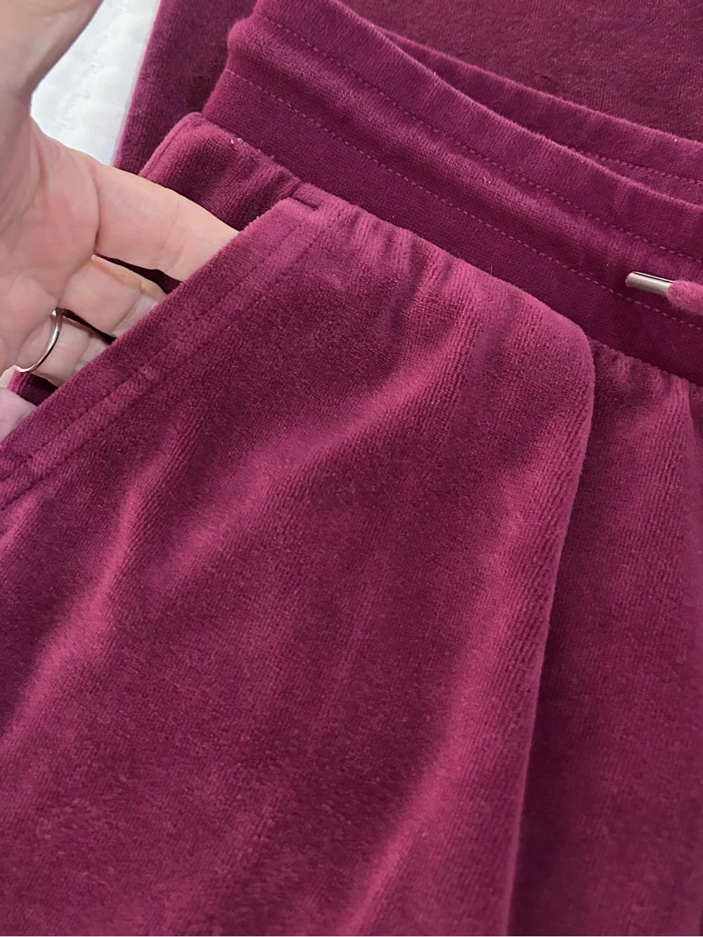 GAP Kids Plush Velour Loungewear Set - Deep Berry Plum